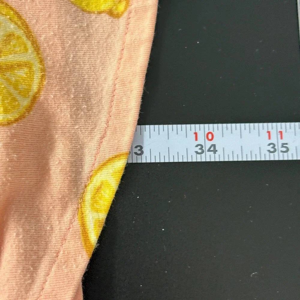 The Cat's Pajamas‎ Women Nightshirt Size M Pink Lemon Print Pima Cotton Modal